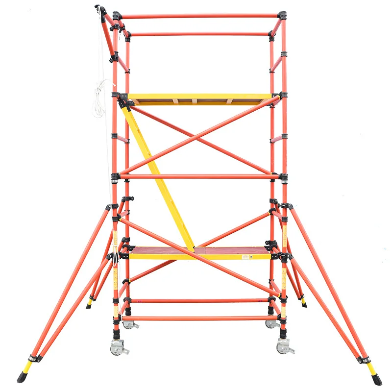 Electric insulation scaffolding construction movable fiberglass scaffolding