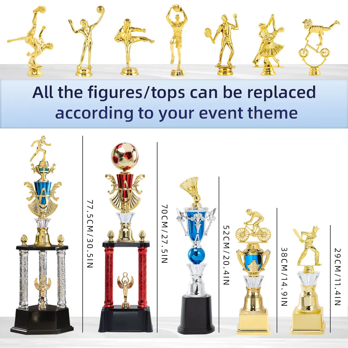 Manufacture Wholesale Plastic Award Trophy Cup for Cricket Baseball Competition homer prize