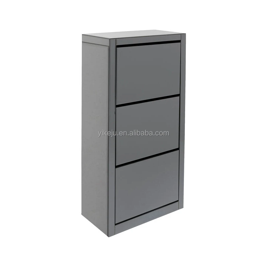 Yiju Shoe Cabinet Mirror Shoes Storage Rack living room set rotating tier layer Mirror door luxury version