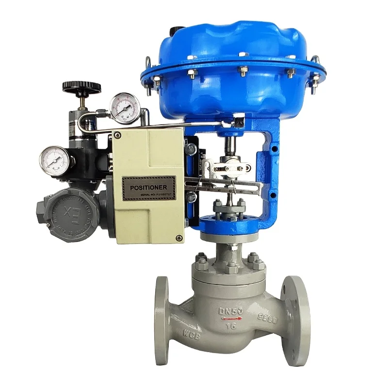 Valve manufacture T86 Carbon Steel Pneumatic Diaphragm Single Seated PLC Control Valve for air steam water