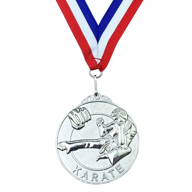 Box Trophies And Medals Soccer Awards Match Custom Logo Gold Key Blank Metal Sports Karate Medal