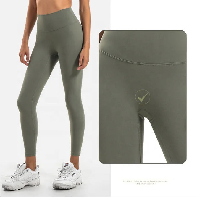 Lululemon выровнять Полиамид полиэстер elastande лайкра голая чувствовать себя 4 Way Stretch Йога Леггинсы ткань