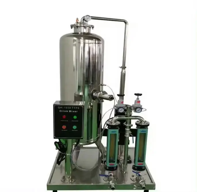 High Performance Carbonated Drink Mixing Machines With Electric Drive For Small Soda Gas Mixing And Soft Drink Processing Lines