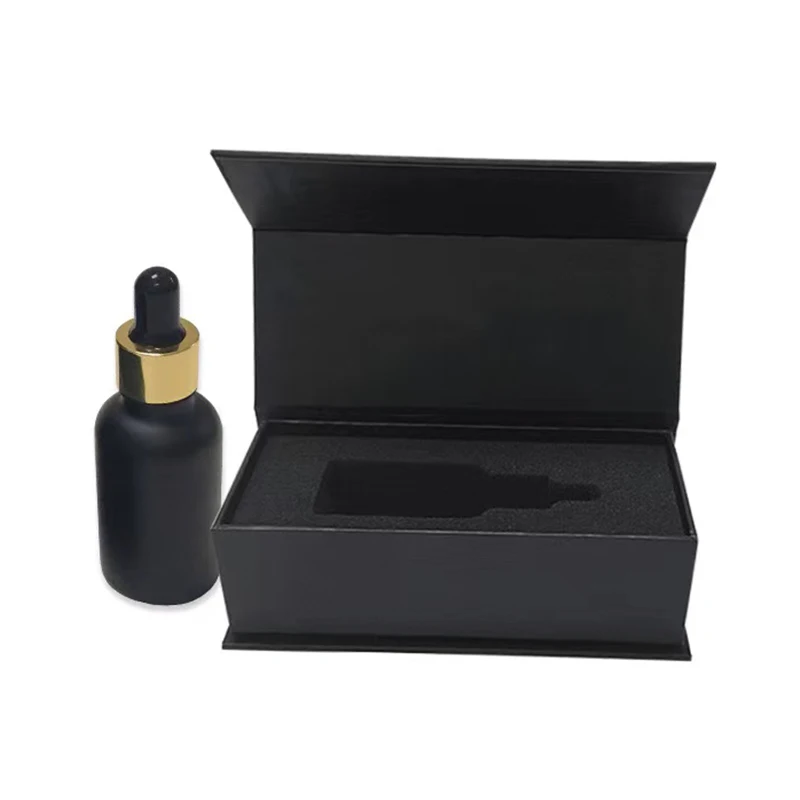 Cheap custom Glass bottle perfume oil gift box book cover cosmetic flip lipstick  packing box