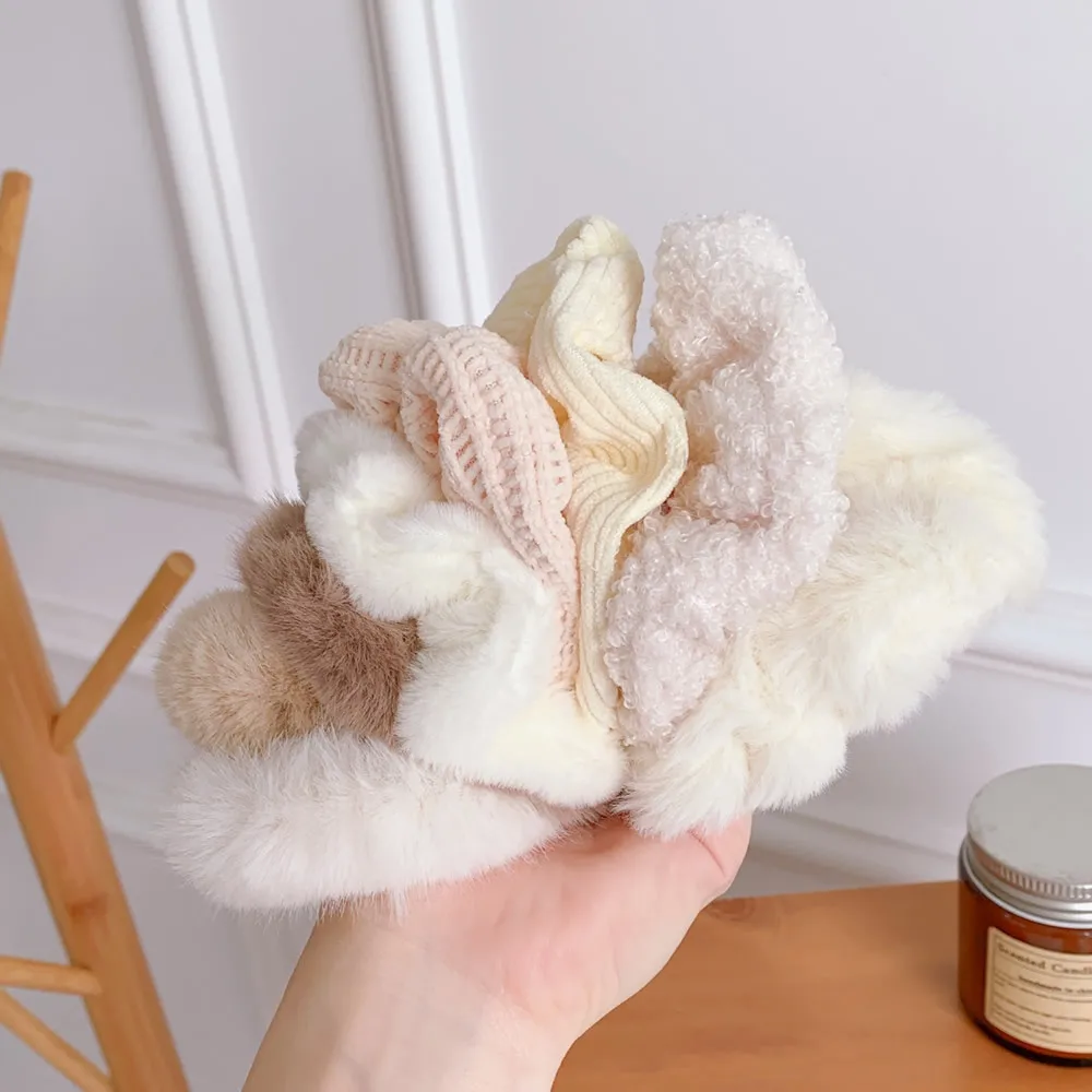 Winter Plush Large Intestine Hair Tie Hair Accessories Rubber Band Women Fur Headband