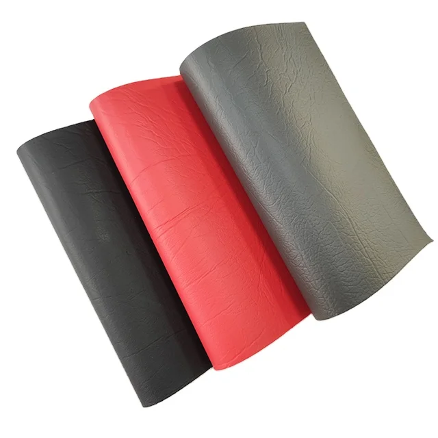 Home Decoration Car Seat Rexine Artificial Faux Embossed Leather Rolls PVC Saffiano Leather For Sofa Cover