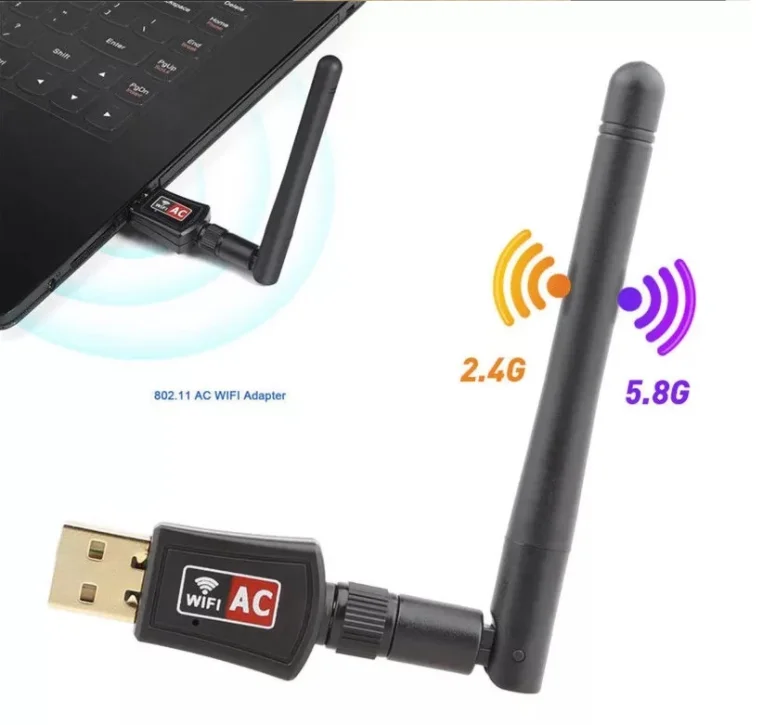 Customized 600Mbps USB 2.0 Dual Band 2.4Ghz/5Ghz Antenna Wireless Lan Network Card Wifi Adapter