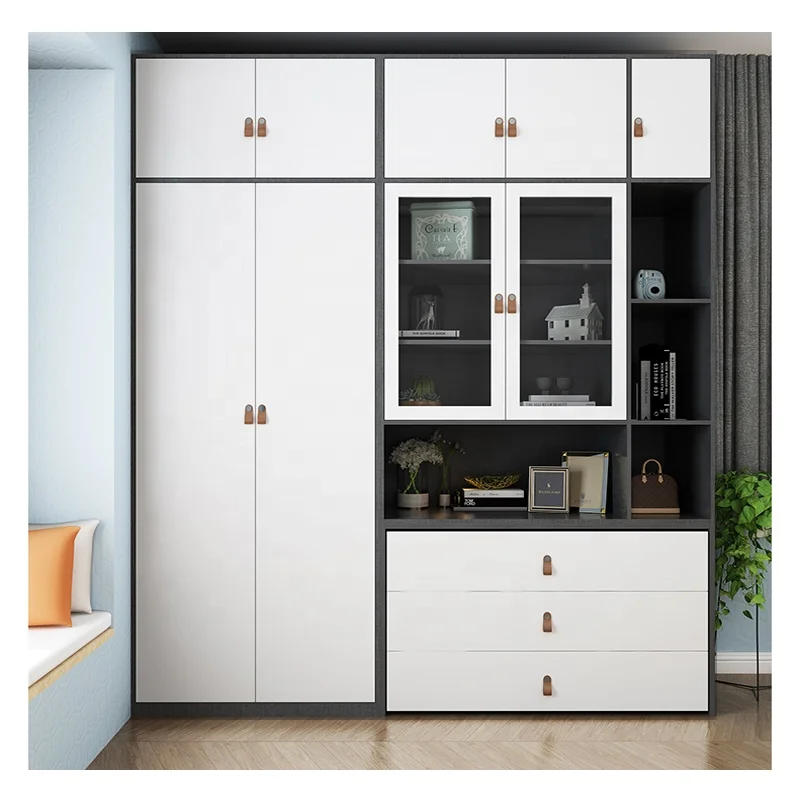 Minimalist light luxury invisible multi-functional Folding bed for lunch break small apartment combination bookcase