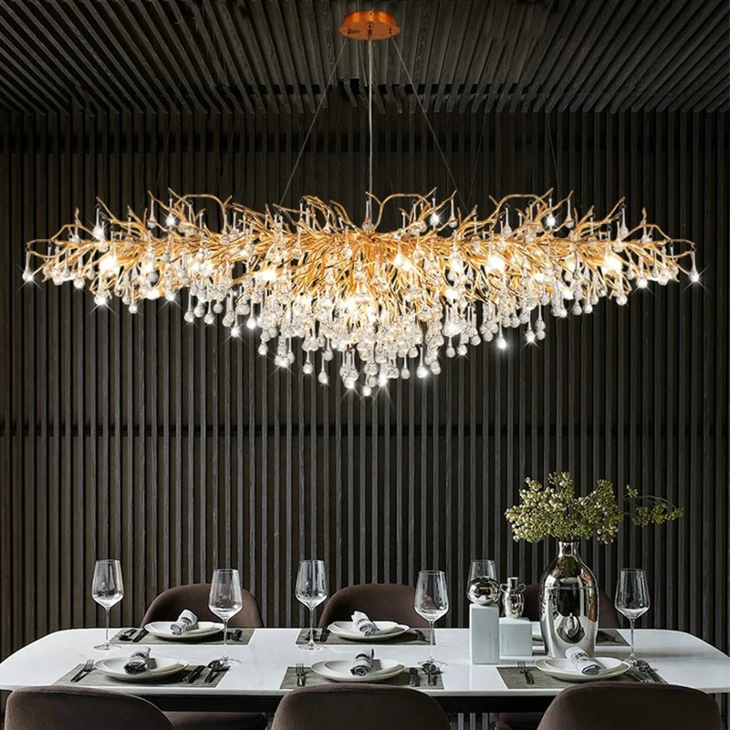 New Arrivals Home Decorative Chandelier Interior Design LED Raindrop Chandelier for Kitchen Tree Chandelier 12 Metal Living Room