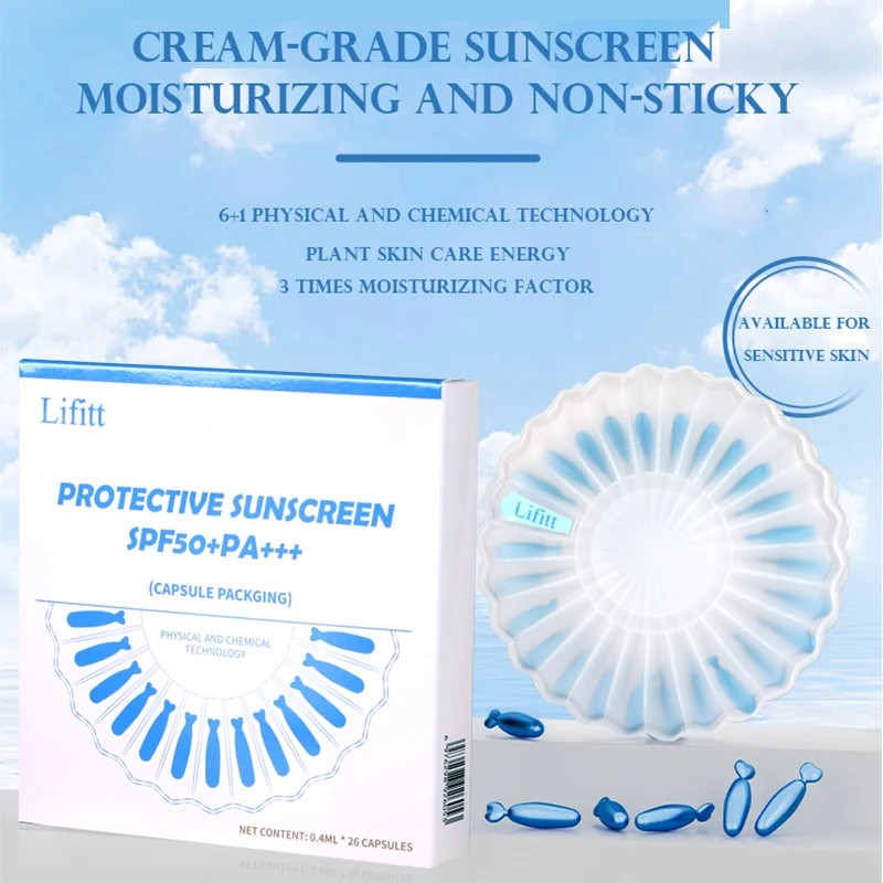 LIFITT sunscreen beauty skin care cream spf 50 12 h sun block moisturizing brightening organic for skin sunscreen