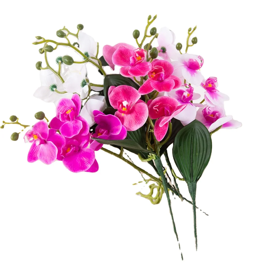 plastic artificial phalaenopsis flowers with table centerpiece for wedding home restaurant garden decoration