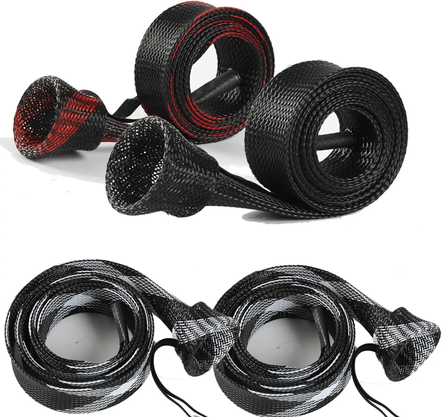 TOPIND Mix Colors, Rod Cover Braided Mesh Rod Protector Pole Gloves Fishing Rod Cover Sleeve