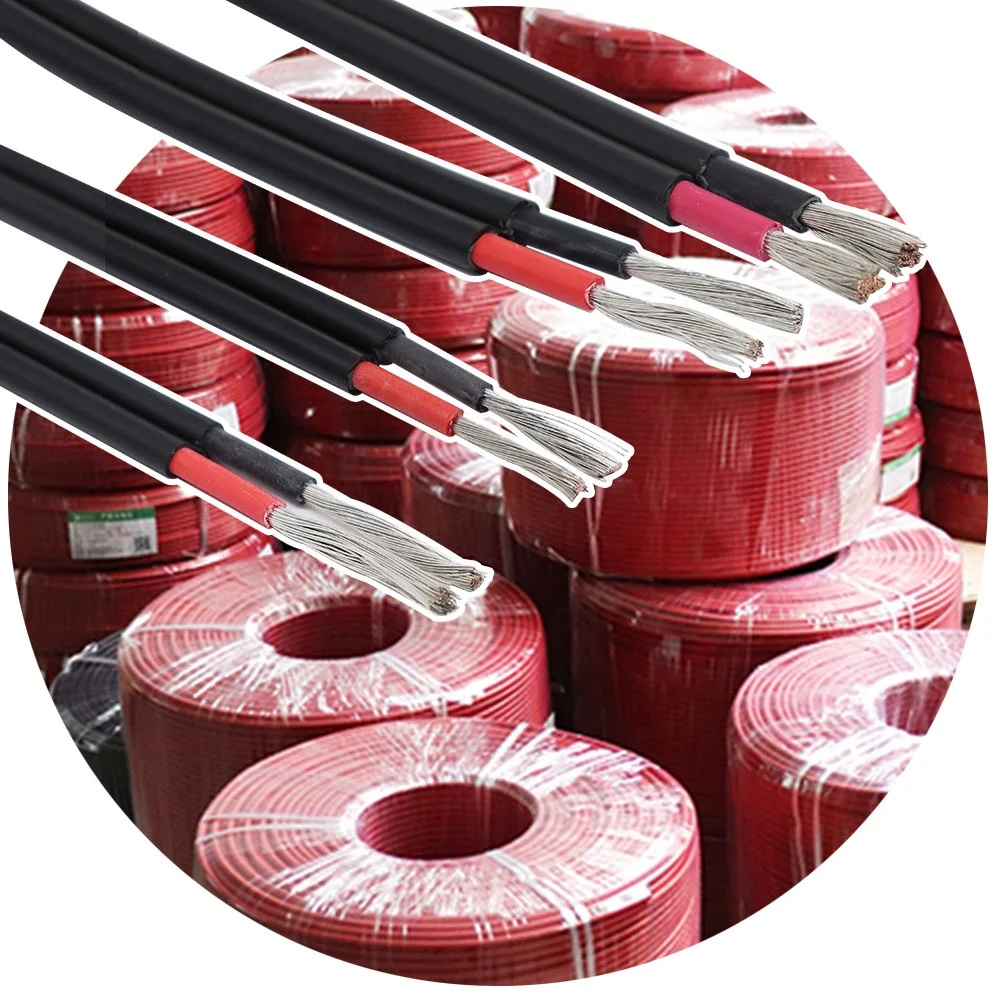2.5 4 6 10mm2 cca/pvc 5% copper Flexible Tinned Copper dc solar cable aluminium pv cable for solar panel