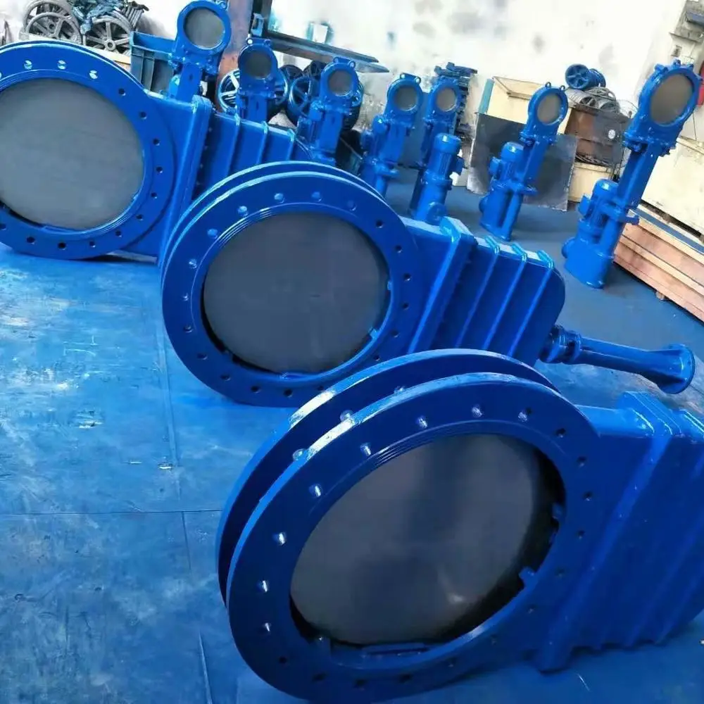 
big size bare stem knife gate valve with cover 