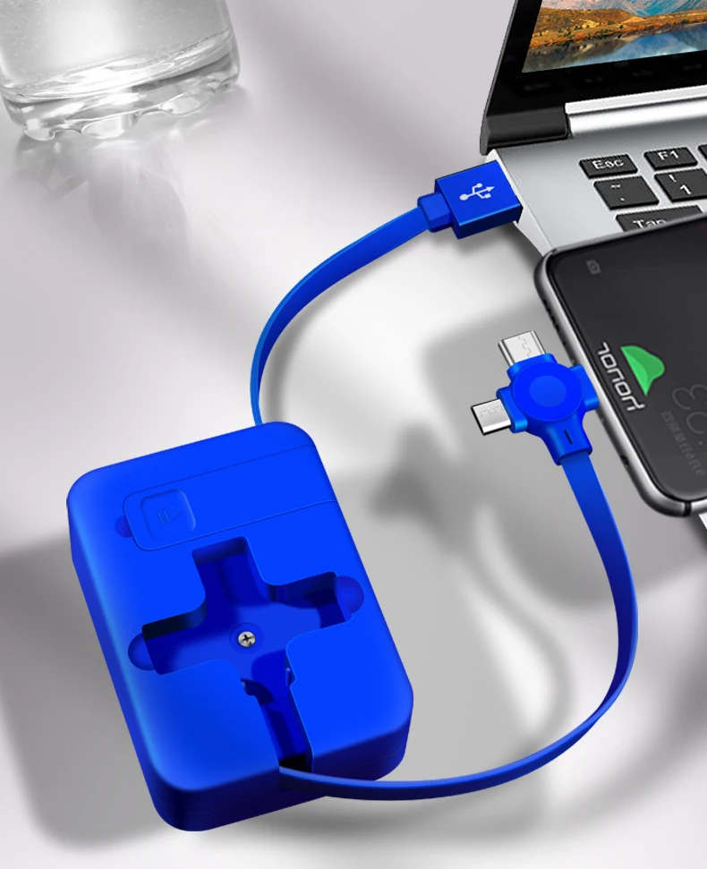 Multi Fast Charger 3 in 1 One-way Retractable Portable USB Cable for IPhone for Huawei for Xiaomi for Samsung