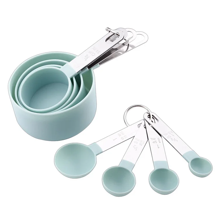 Заводская поставка оптовая продажа мерные чашки и ложки из нержавеющей стали набор мерных пластиковых ложек мерная ложка