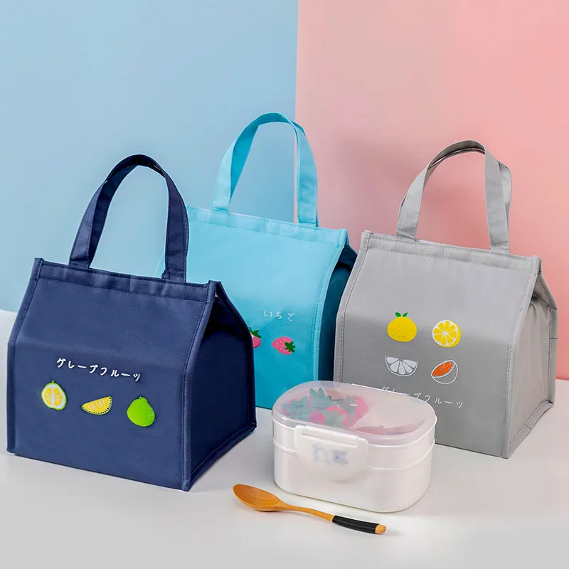 Eco Reusable Oxford Cloth Food Shopping Delivery Aluminum Thermal Insulation Lunch Tote Kids Cooler Bag