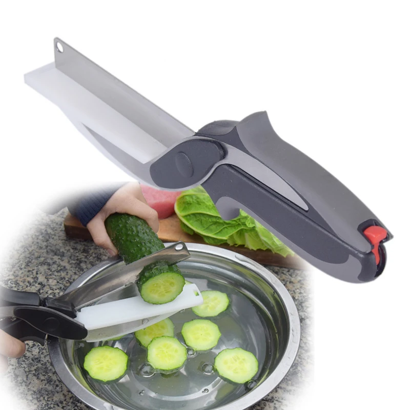Smart Two-In-One Kitchen Knife Multi-Function Vegetable Scissors