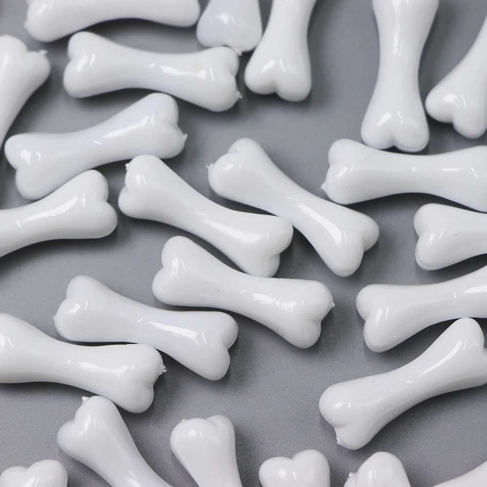 500PCS Wholesale Halloween Supplies Halloween Bone Shape Props Acrylic Beads Gems Halloween Decoration Accessories