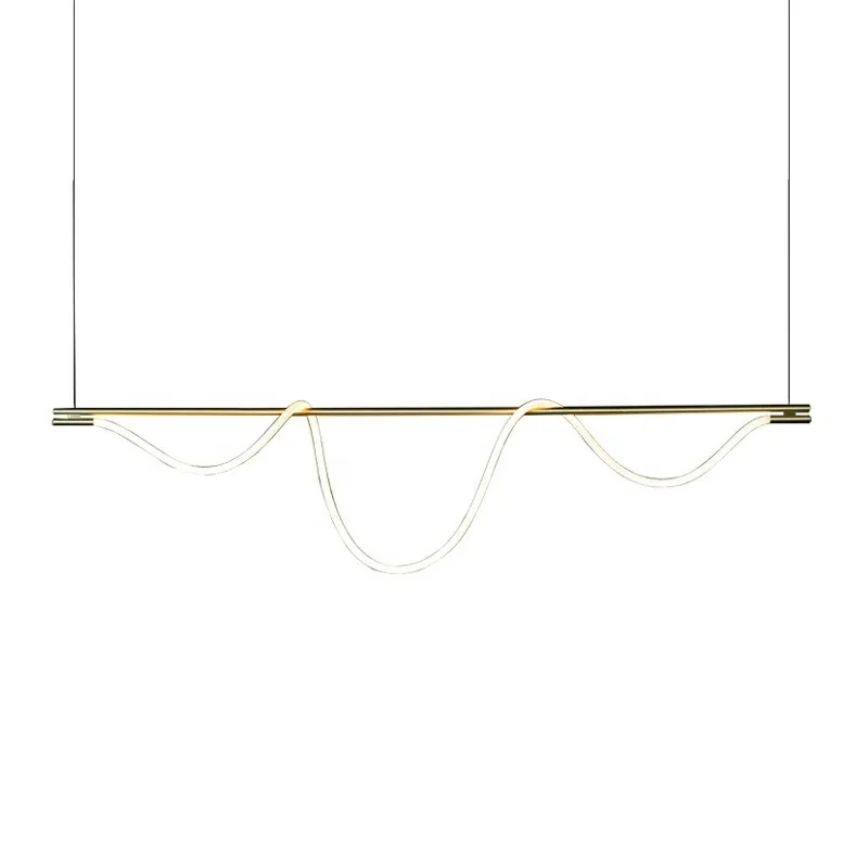 Simig освещение Современный художественный креативный декор скандинавский линейный светодиодный подвесной светильник для столовой кухни