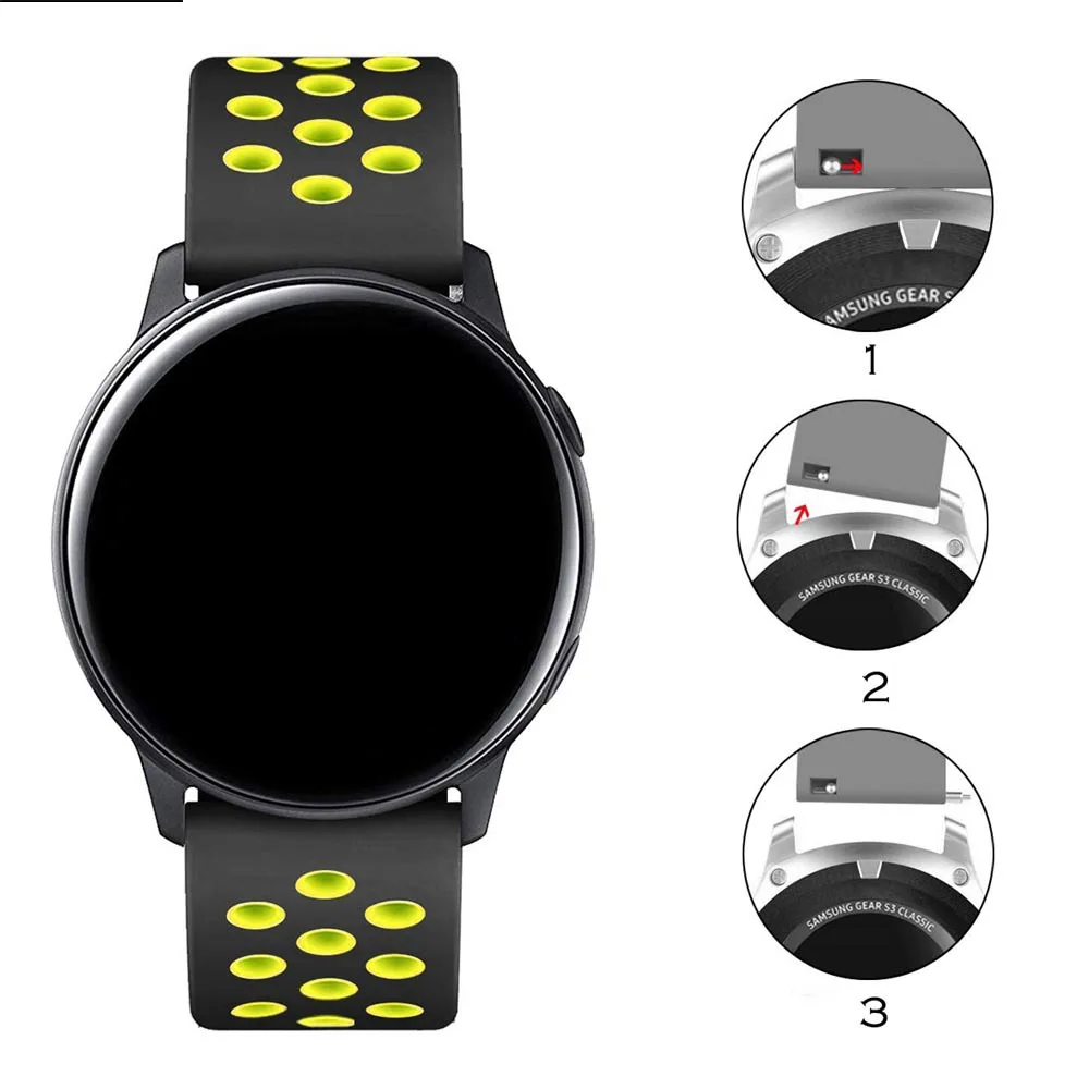 20mm 22mm Replacement Strap for Amazfit Huawei GT Silicone Band for Samsung Galaxy Watch5 40mm 44mm 5 Pro 45mm 4 Classic 42 46mm