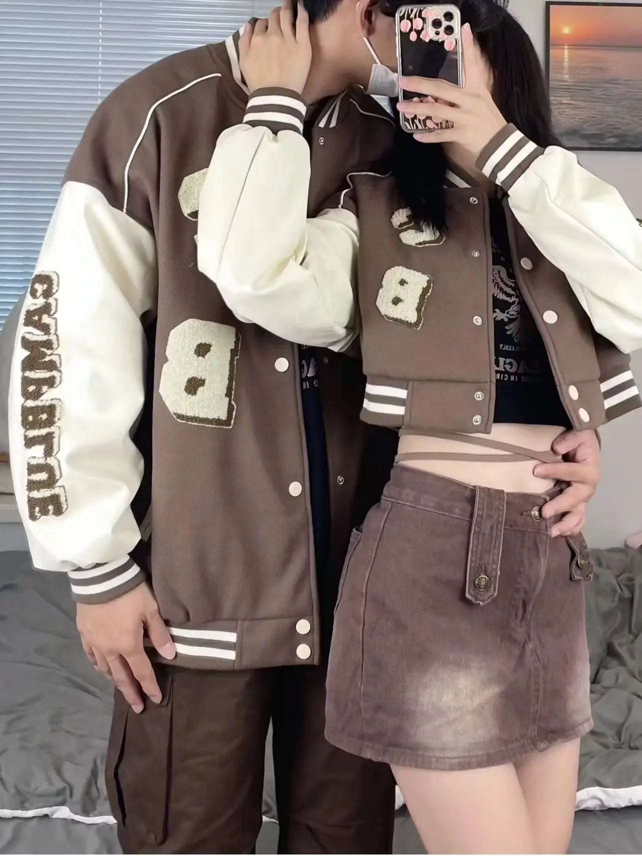 Oem Custom Leather Sleeve Chain Chenille Embroidery Bomber Flight Baseball Vintage Letterman Varsity Jacket For Men