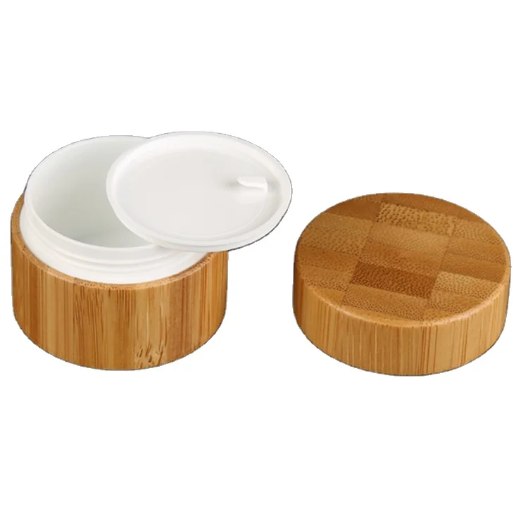 
Lid Cosmetic 100G 15G 20G 30G 50G 150G 200G with Bamboo Face Plastic Jars 250G Bamboo Cream Jar 