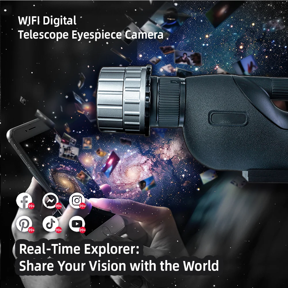 Беспроводная система Sensvision простая в использовании HD 2 5 K 1080p Wi-Fi фото-видео микроскоп телескоп окуляр камера наблюдения за птицами