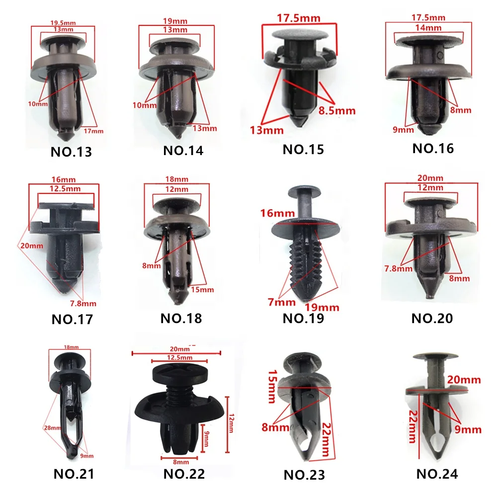 High Quality 60 Kinds Car Trim Clips Small Plastic Auto Fasteners Clip For Car Bumper/Door Panel