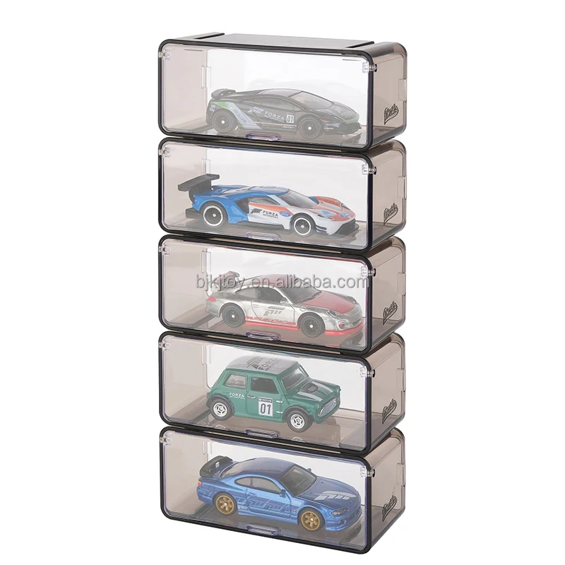 1/64 Model Cars Acrylic Display Case Fit For Mini Size Mingt Tomi For Hotwheels Assembled Dust Proof Box Cabinet Toy Vehicles