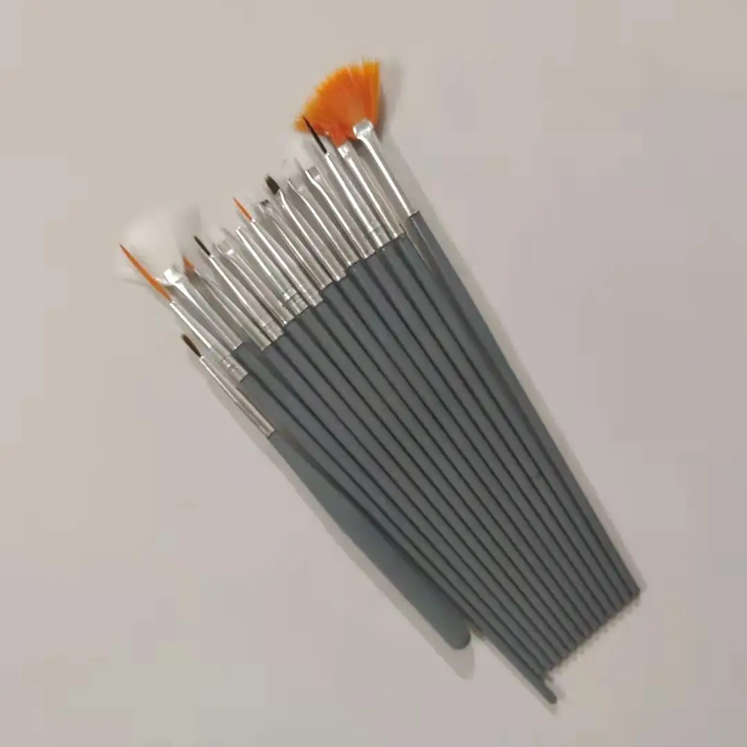 Professional Factory Price 15pcs/set 3D Paint Dot Draw Pen Nail Brushes Sets Manicure Painting Pen Nail Art Brush Set