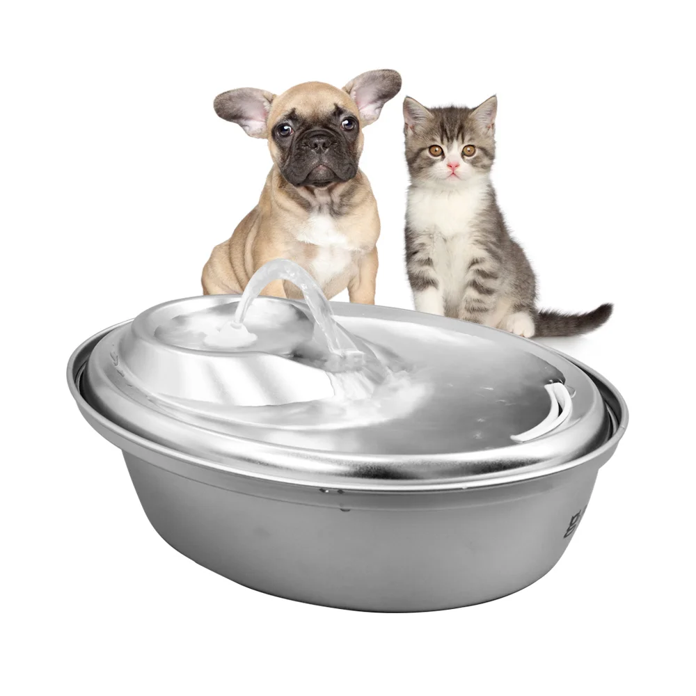 Cat Water Fountain Stainless Steel Pet Drinking Fountains 3L Automatic Pet Water Fountain with Intelligent Pump