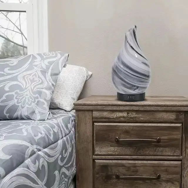 Creative Glass diffuser Mini Glass bevel Nose Diffuser Seven color humidifier 100ml diffuser