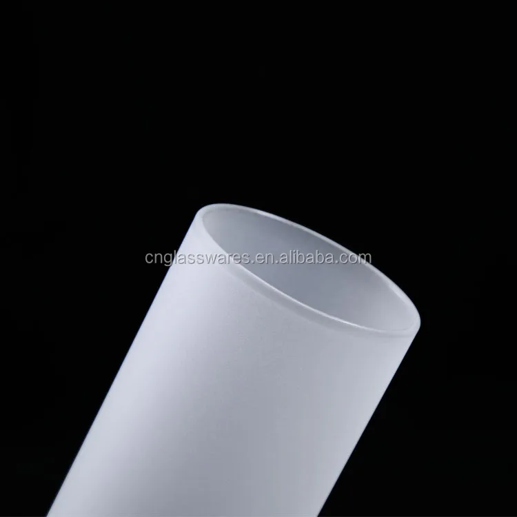 Borosilicate Glass Sandblast Frosted White Glass Cylinder Tube Light Shade