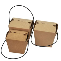 bagasse take out shippinges kraft paper biodegradable take away boxes bakery Disposable reusable chinese noodle box