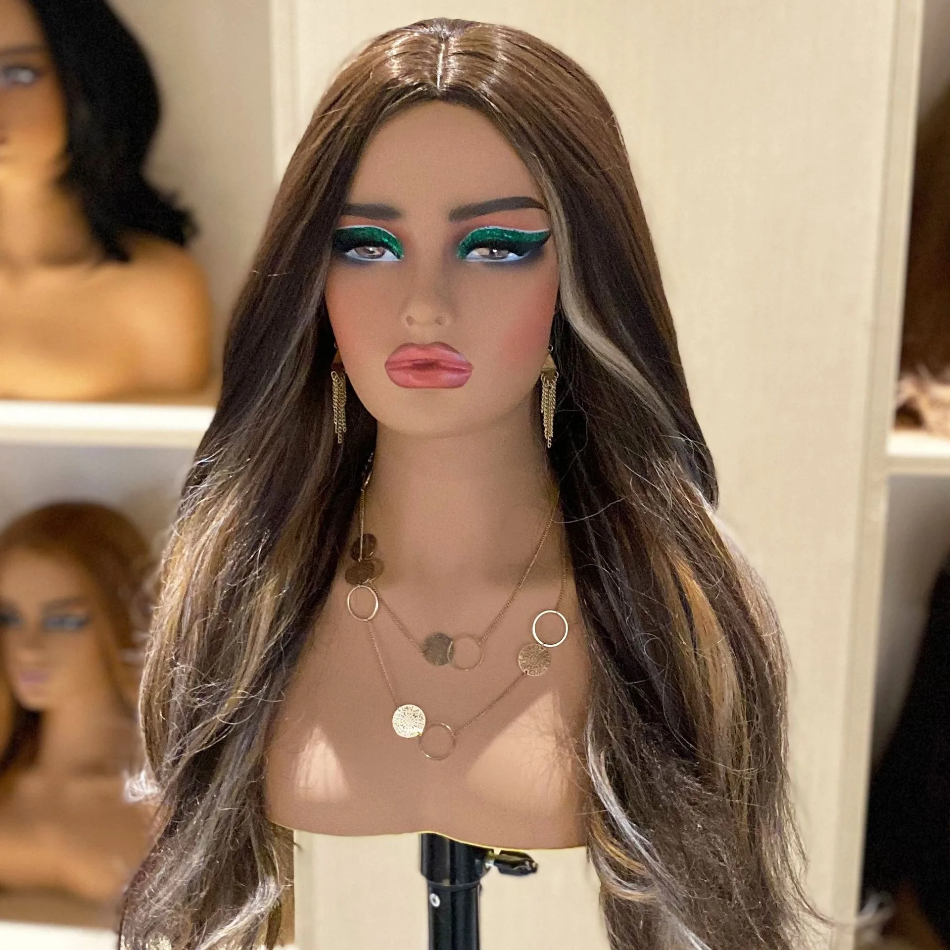 ПВХ манекен голова бюст женщина для парика