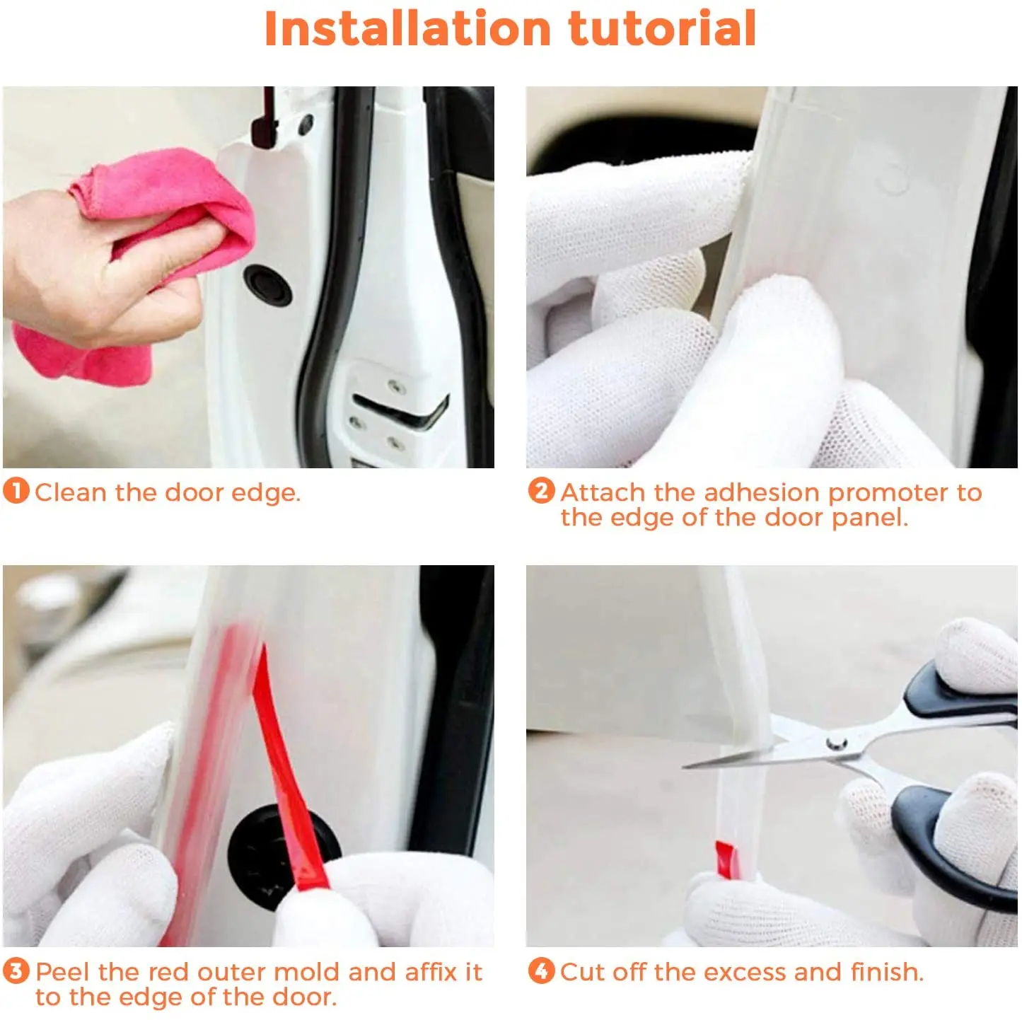 Door Edge Guard Lining Protect Trim Molding D.I.Y. U Shape Rubber Seal Protect Strip for Car Door Trunk Engine Cover