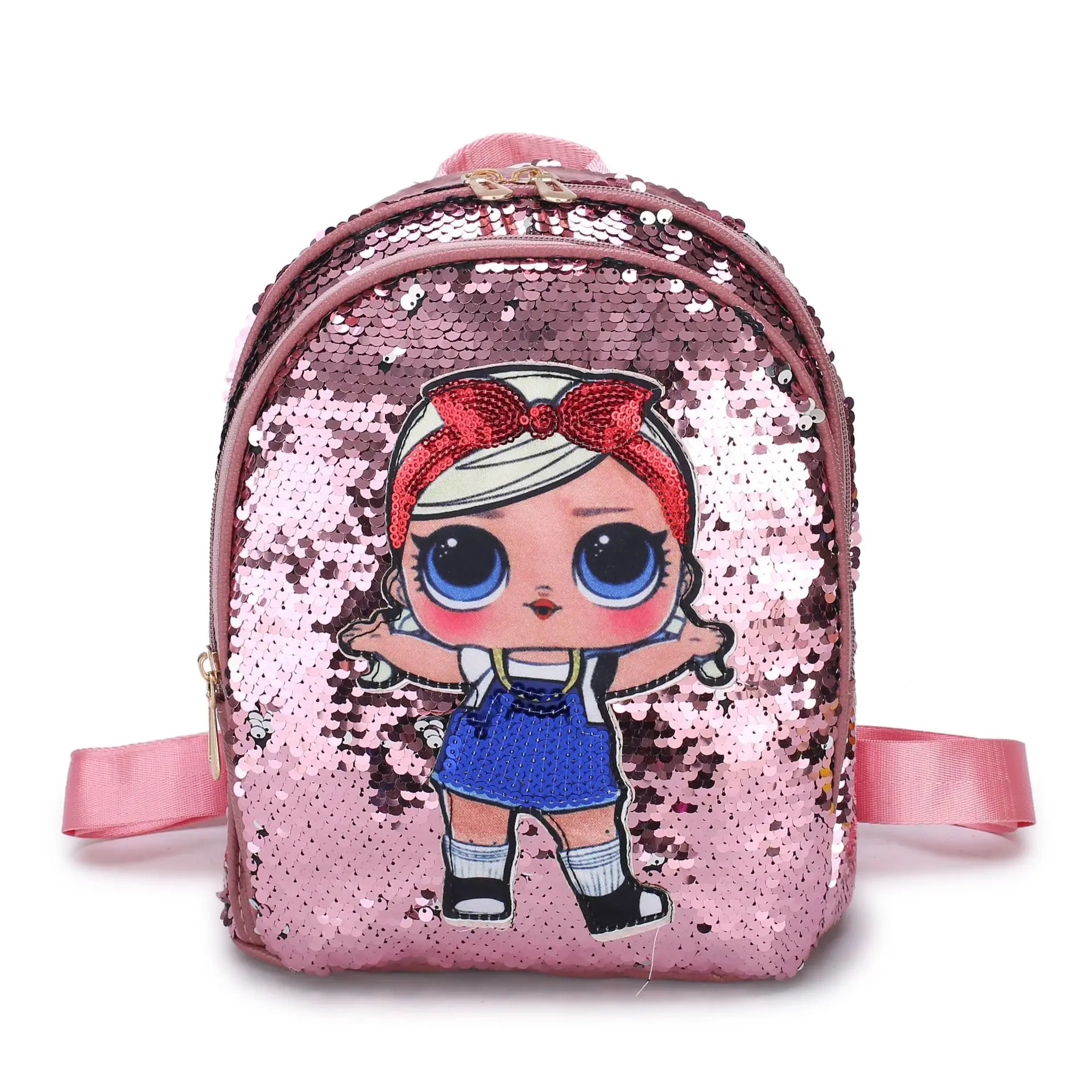 kindergarten cute children shoulders bag wholesale fashion sequined school primary leisure backpack purse bags for girls