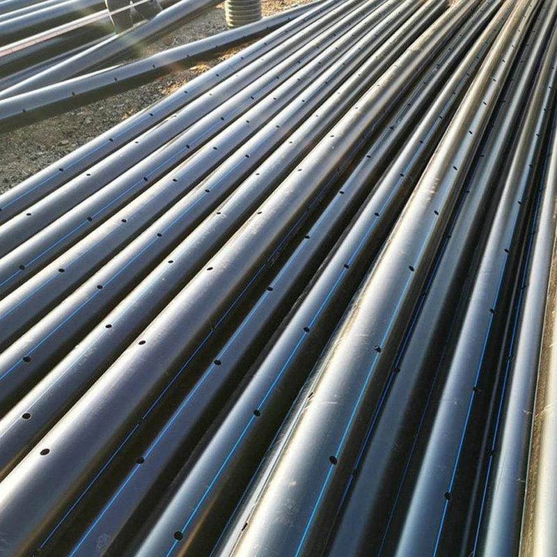 Высокое качество 2-Дюймовая полиэтиленовая труба Pe 100 Hdpe перфорированная дренажная