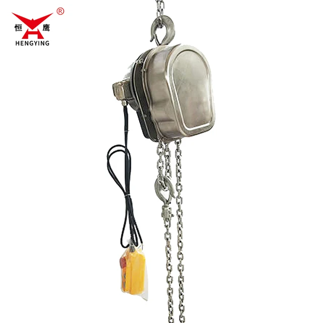 DHSS 2Ton 3meters hook type stainless steel electric chain hoist manufacturer in China