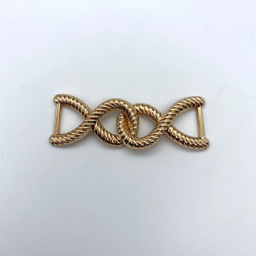 Wholesale Factory Customize Accessories Metal Zinc Alloy Chain Buckle For Shoe Decoration