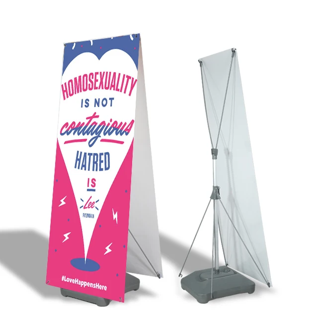 Best Seller Outdoor Frame Design Lightweight Portable Water Base X Banner Stand
