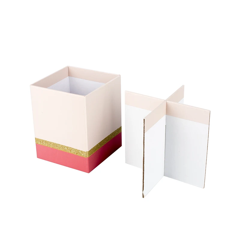 Decorative Multi-Function Desk Stationery Organizer Cardboard Pencil Cup With Divider Pen Holder