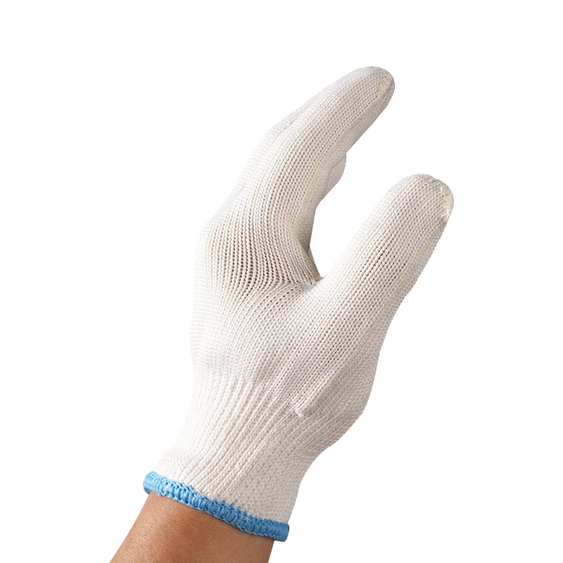 Labor protection products warm knitted 100% cotton gloves construction safety work cotton string gloves