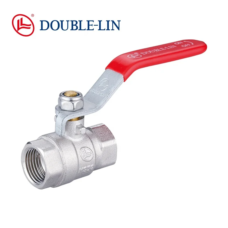 2 pcs Brass Water Ball Valve PN25 Flat Lever Handle Full Flow