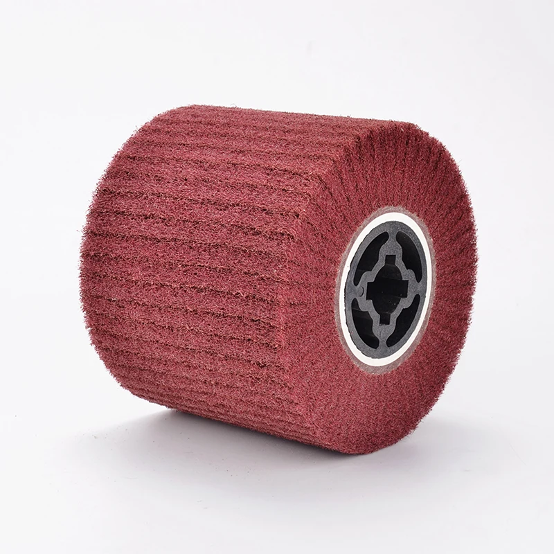 Manufacturer customized Non woven polishing roller brushes  PCB circuit board grinding brush roller