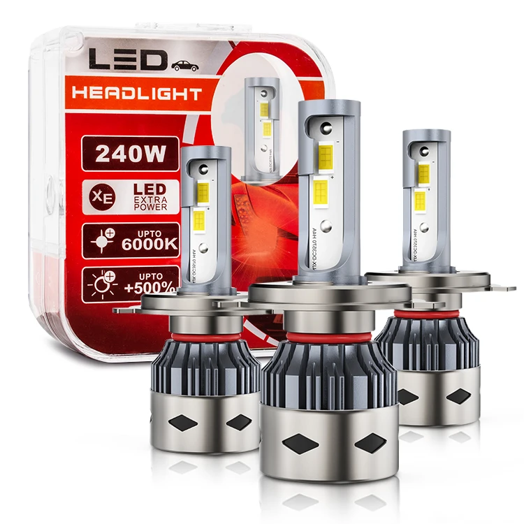 RCJ High Power 15000 Lumen h7 9005 9006 H11 H7 H3 H1 H4 Auto Lighting System Car Headlamp led Auto Head Light Bulb Car Headlight