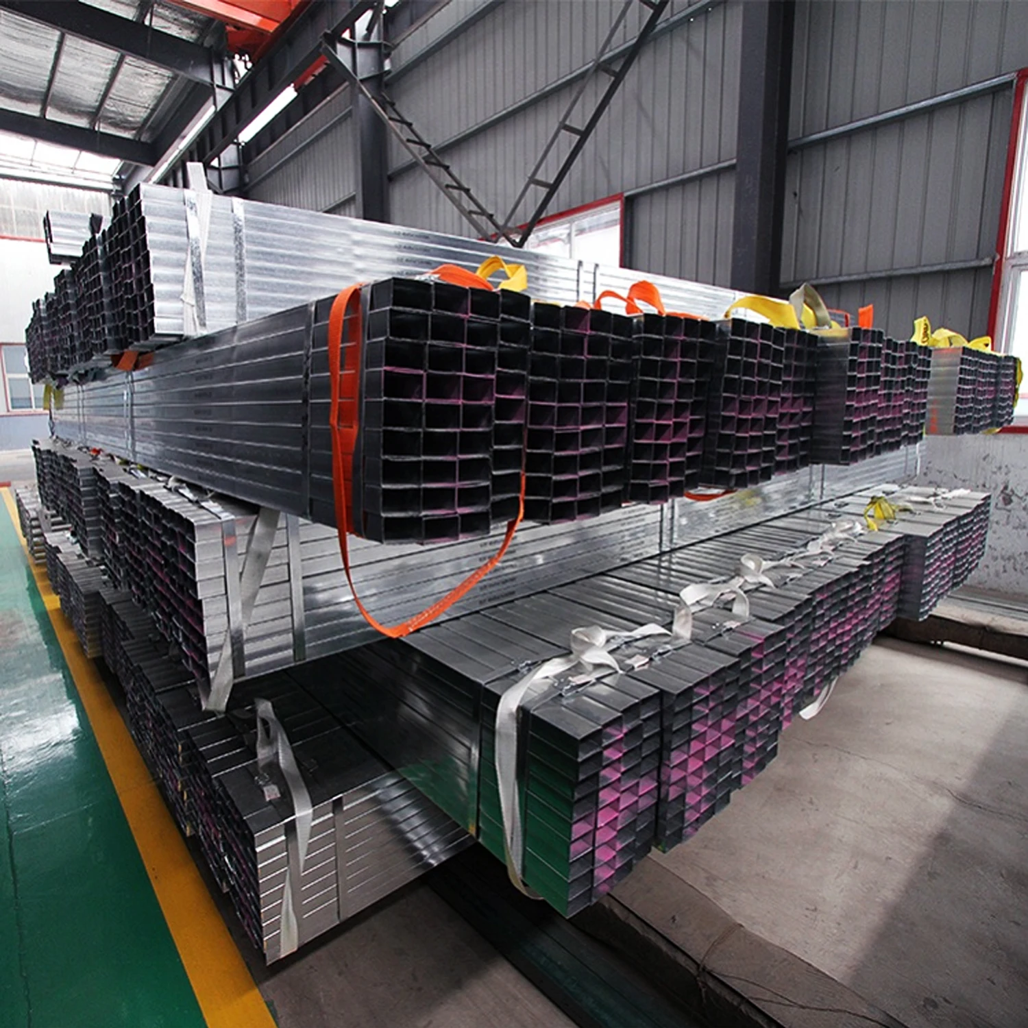 Hot dip Galvanized steel square tube pipe 50 x 50mm 80 x 80mm 100 x 100mm with 2mm thickness