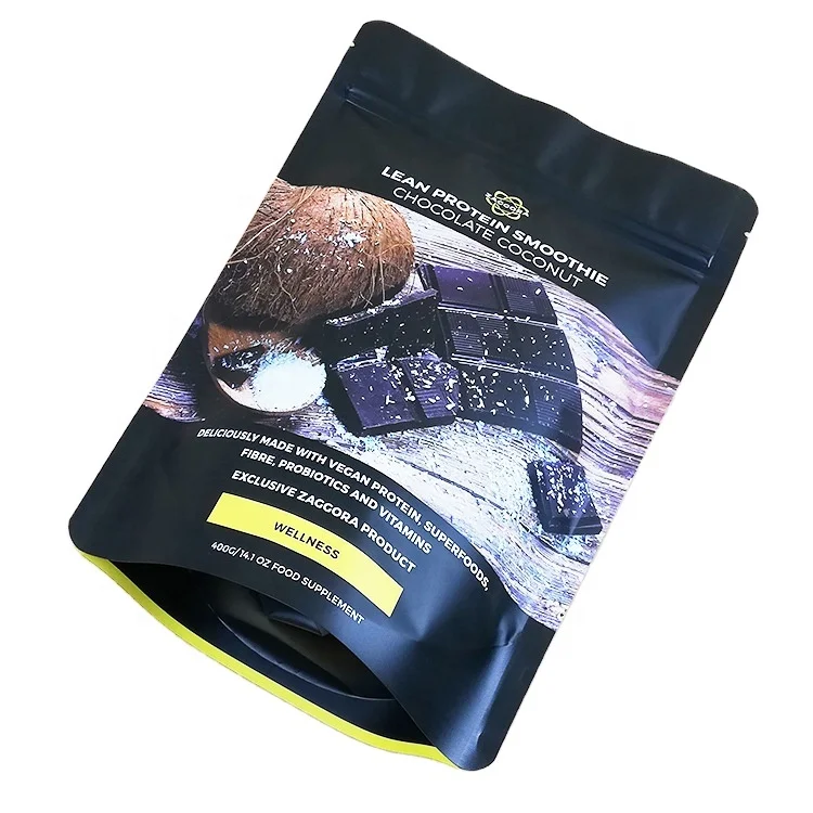  custom printed laminated plastic snack chocolate bag aluminum foil ziplock packing stand up