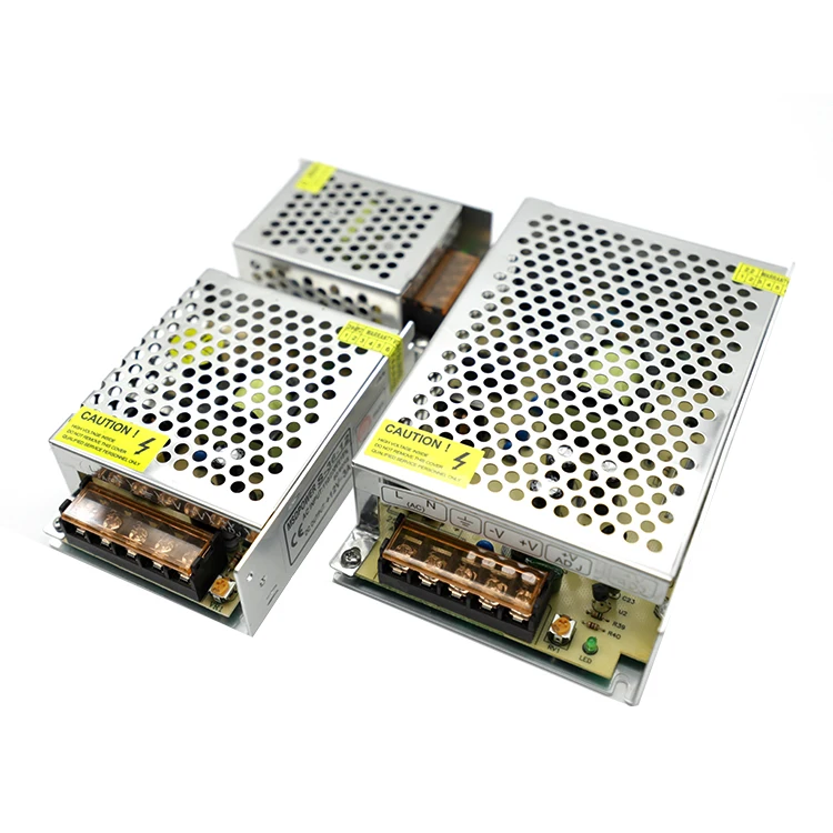 OEM AC DC 5V 12V 24V 1A 2A 5A 10A 20A 30A switching power supply for Led Strip Light Tin box